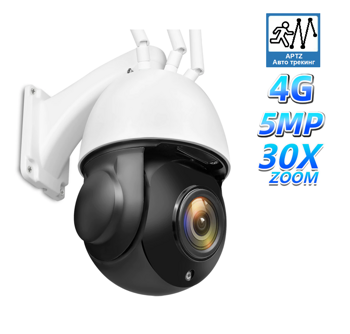 WSD PTZ30x50G  Поворотная PTZ камера видеонаблюдения 4G 5Mp 30х зум Трекинг